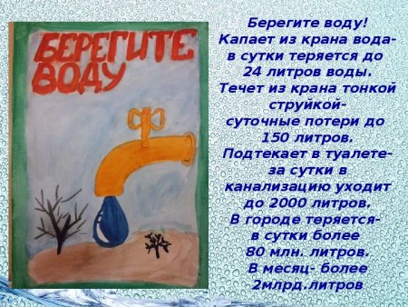 Плакат защита воды