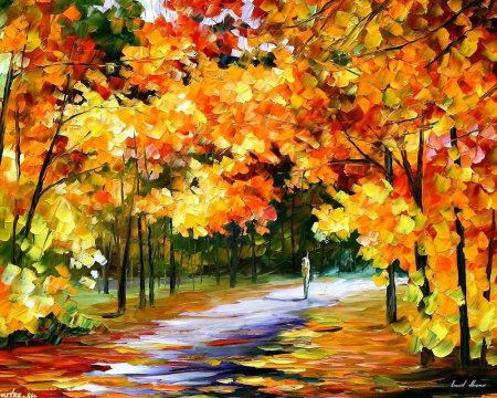 Леонид Афремов осенняя дорожка