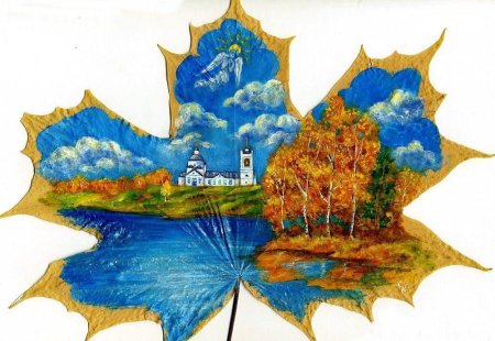 Картина кленовый лист