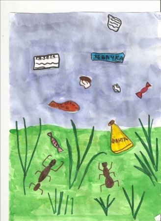 Загрязнение природы рисунок