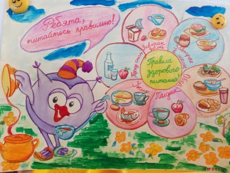 Рисунок на тему здоровая пища