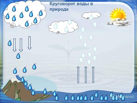 Схема круговорота воды в природе для дошкольников