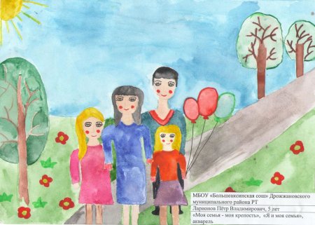 Рисунок о семье 4 класс легкий