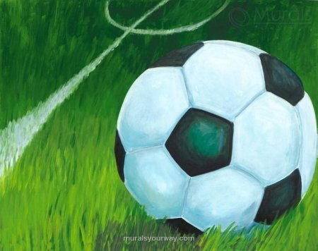 Мяч футбольный живопись