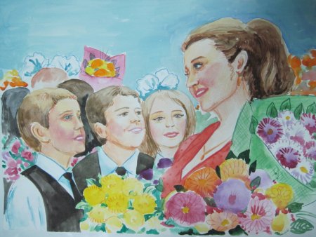 Рисунок на тему школа