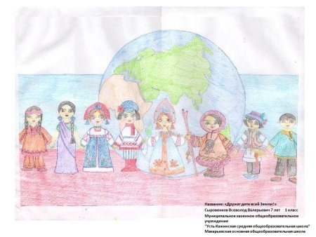 Дружат дети всей земли рисунок