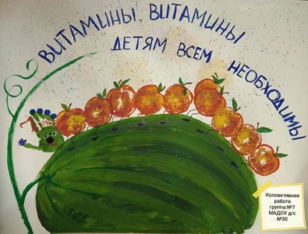 Выставка рисунков по здоровому питанию