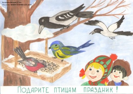 Синичка рисование руками