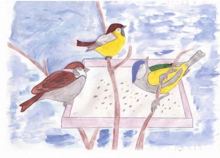 Птица рисунок для детей