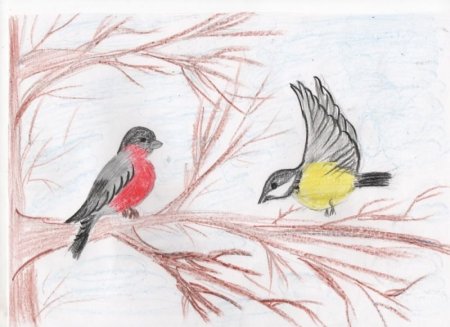 Рисование скворцы прилетели