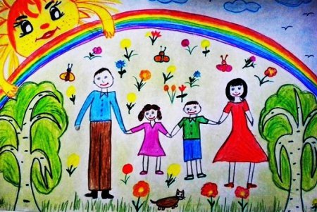 Рисунок семьи детский