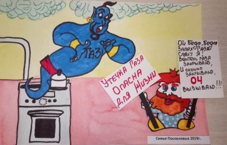 Детские рисунки на тему Газовик ваш лучший друг