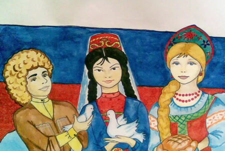 Дружба народов рисунок для детей
