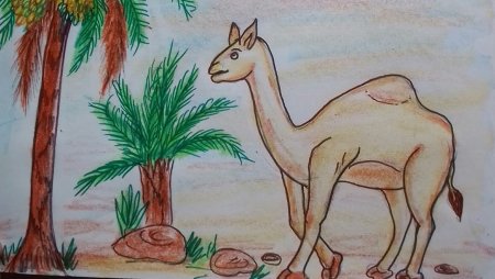 Рисование с ребенком пустыни