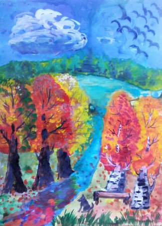 Правополушарное рисование для детей осень