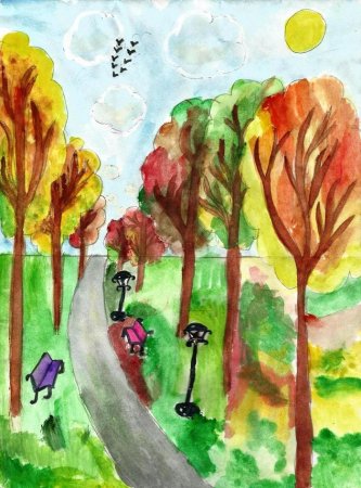 Рисунок на тему осень