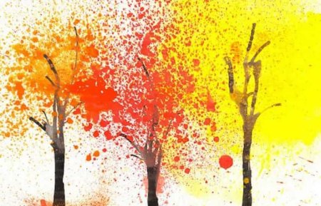 Рисование осеннее дерево