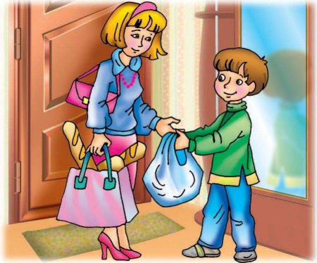 Дети поливают дерево