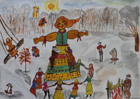 Масленица рисунок