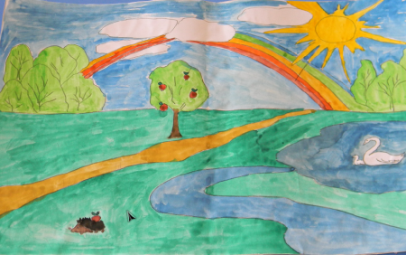 Нарисовать рисунок на тему детство