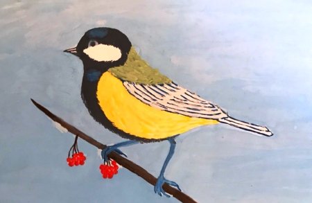 Птичка раскраска