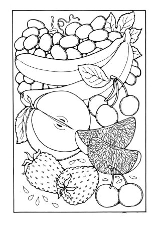 Трафарет фрукты