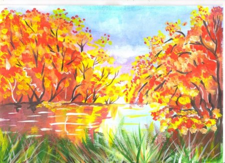 Осенний пейзаж детский сад