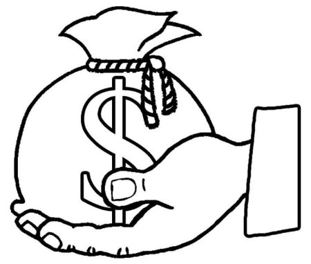 Раскраска деньги