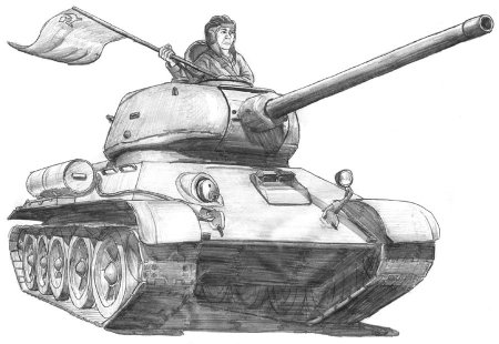 Танк т34 контур