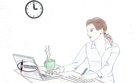 Рисунок мама на работе