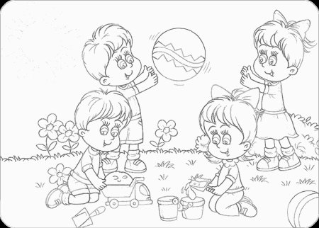 Раскраска детский садик