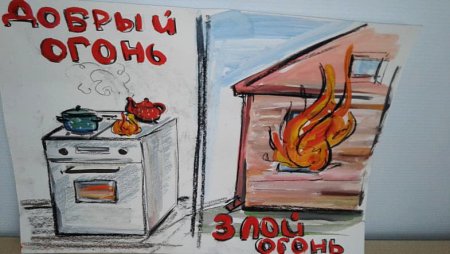 Плакат по пожарной безопасности в детском саду
