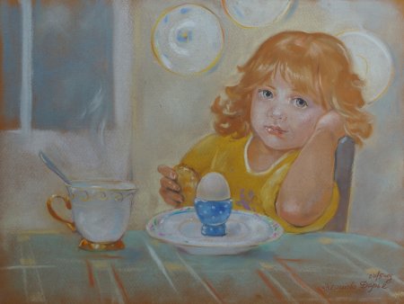 Композиция бытового жанра завтрак