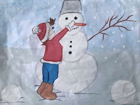 Зима рисунок