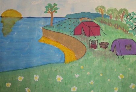 Рисунок на тему летний день