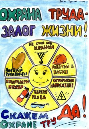 Охрана труда глазами детей рисунки
