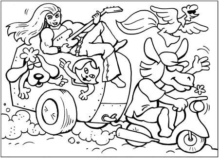 Сказка Бременские музыканты раскраска