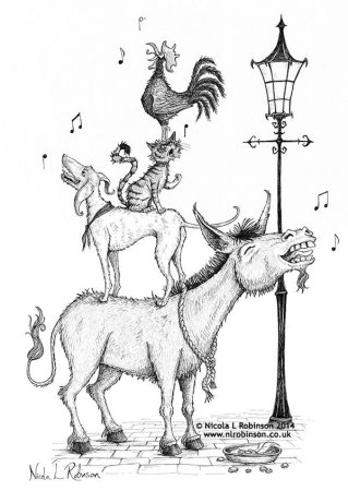 Бременские музыканты иллюстрации