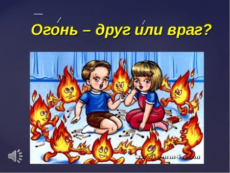 Плакат огонь друг огонь враг