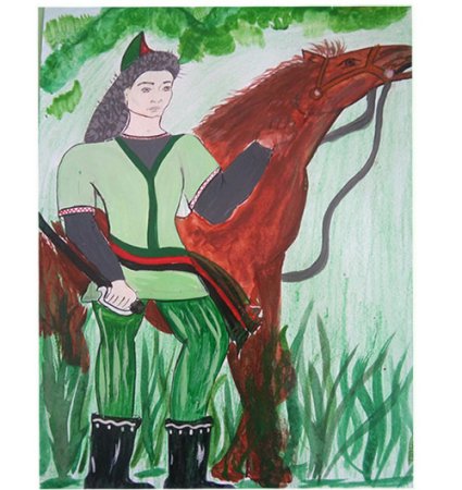 Иллюстрация по сказке Урал батыр