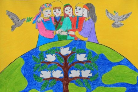 Рисунок на тему Дружба народов