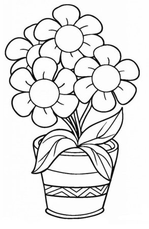 Раскраски растения цветы