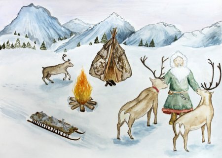 Тундра рисунок