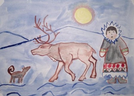 Лёгкие рисунки тундры