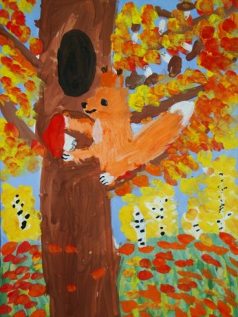 Рисование в подготовительной группе Золотая осень