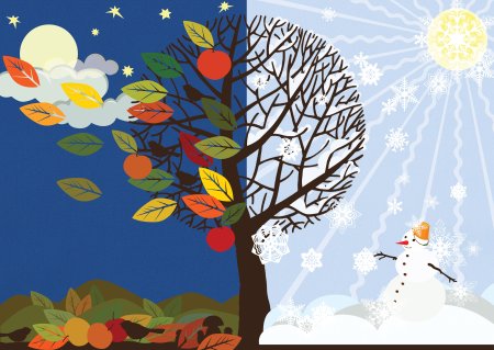 Аппликации для детей осень-зима