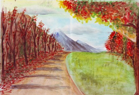 Осенний пейзаж с перспективой