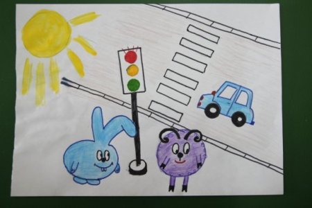 Рисунки на ПДД легкие