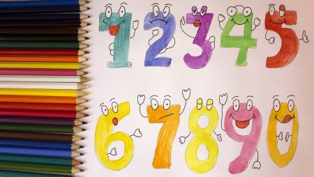 Рисование веселых цифр