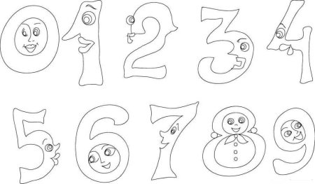 Раскраска цифры